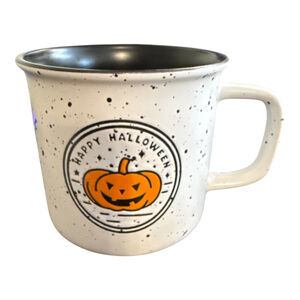 Unbranded Happy Halloween Pumpkin Mug One Size White Black